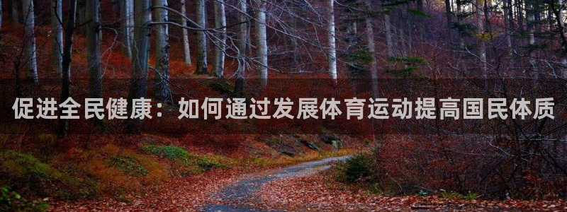 尊龙官方正版app代理：促进全民健康：如何通过发展体